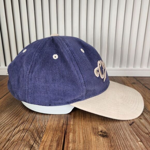 VINTAGE Cheers Boston Hat Cap Strap Back Blue Canvas TV Show Classic 90s Sitcom - Picture 4 of 10